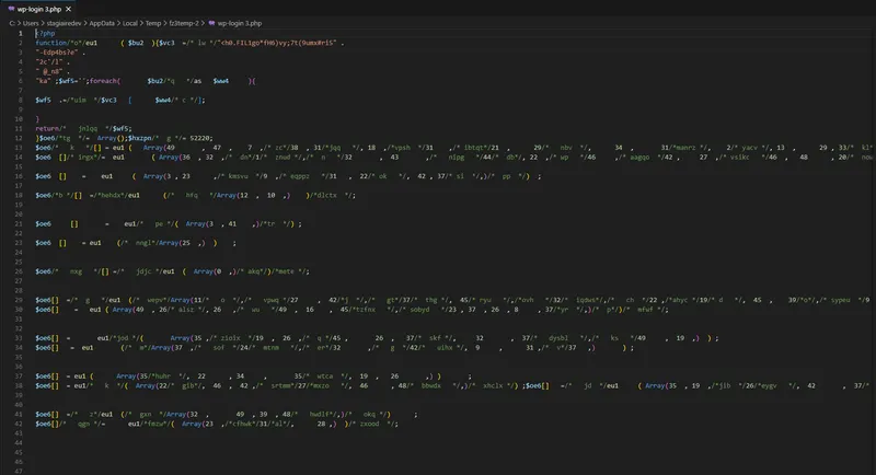Exemple de code obfusqué avec reconstruction de fonctions